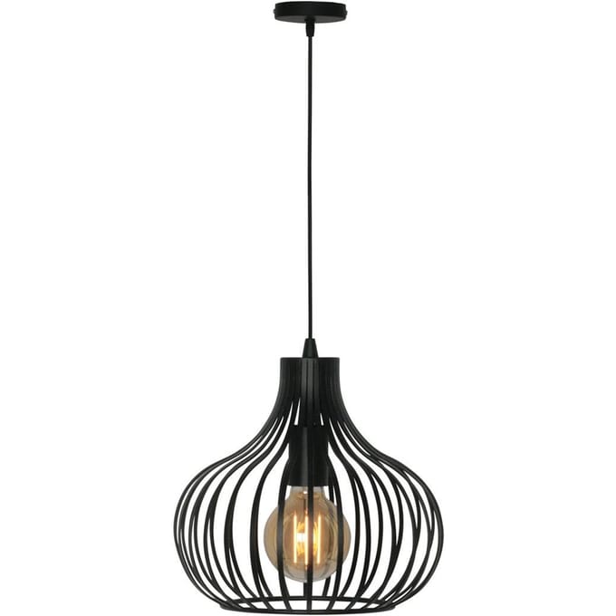 Agila hanglamp 1 lichts d: 28cm zwart - Modern - Freelight - 2 jaar garantie