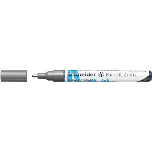 Schneider acrylmarker - Paint-It 310 - lijnbreedte 2mm - zilver - S-120154