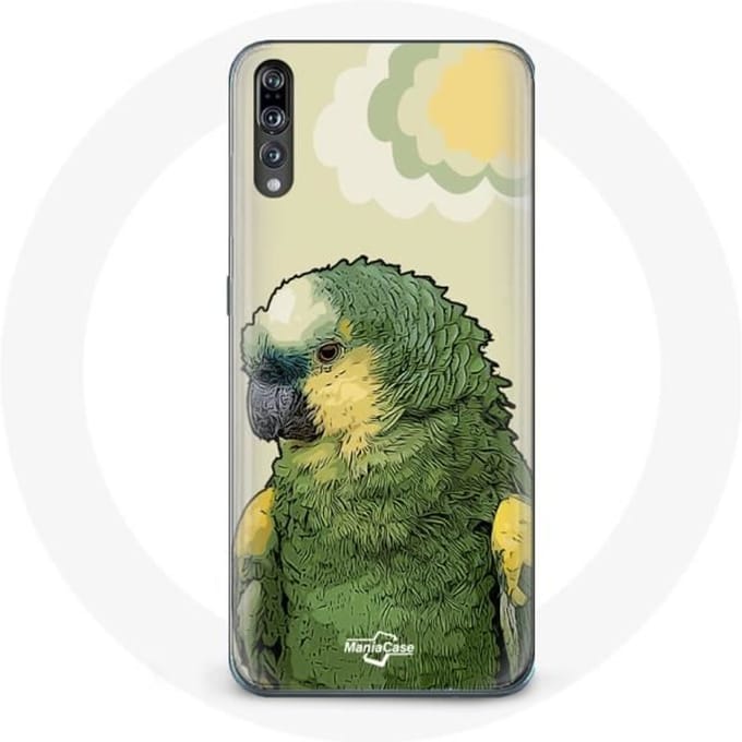 Coque - Amazone - Huawei P20 - Souple - Vert - Perroquets vert