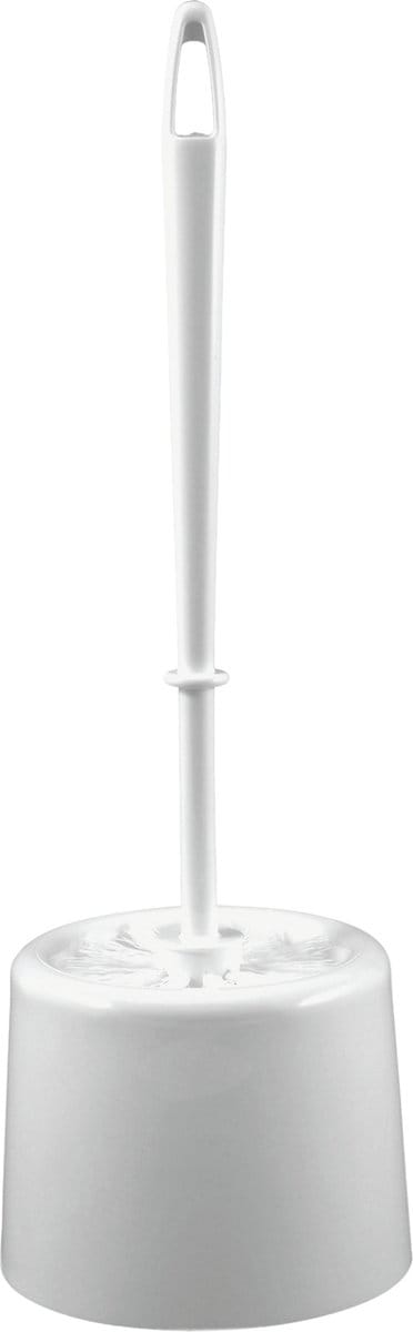 Sorex Toiletborstel met houder - wit - 39 x 9 cm - rond