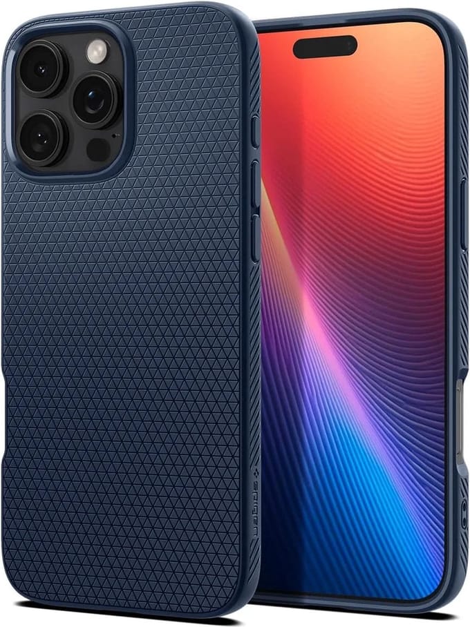 Spigen Geschikt voor Apple iPhone 16 Pro Max - Liquid Air - Back Cover Hoesje - Blauw