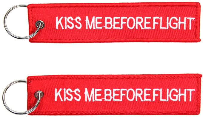 Sleutelhanger Kiss Me Before Flight