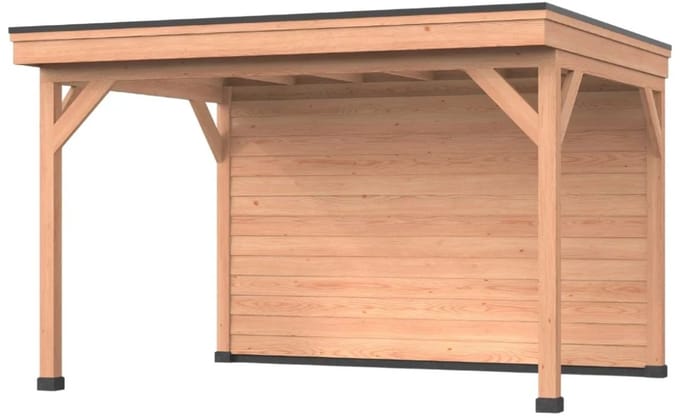 Douglas overkapping, 400 x 300, Met achterwand, Westwood Comfort Basic