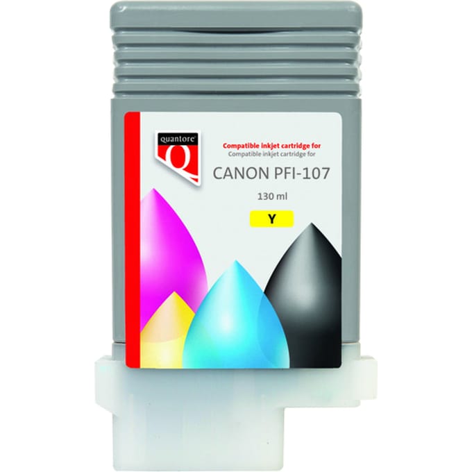 Inktcartridge Quantore alternatief tbv Canon PFI-107 geel