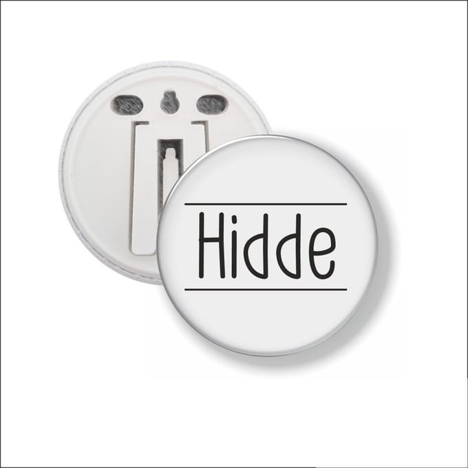 Button Met Clip 58 MM - Hidde