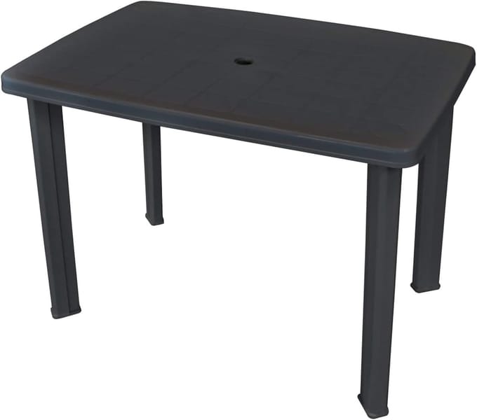 Tuintafel Antraciet Kunststof - Eettafel voor Buiten