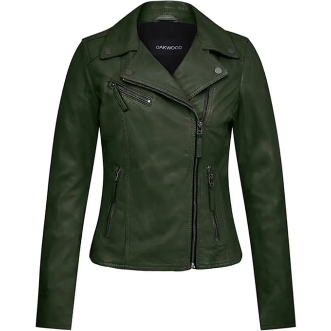 Leren jas voor vrouwen Oakwood Clips