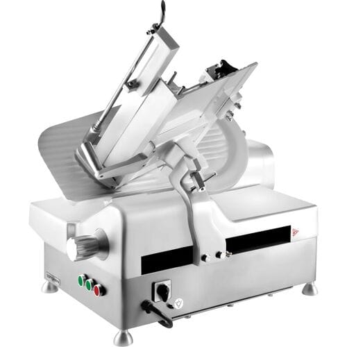 GGM Gastro Automatische vleessnijmachine Professioneel - schuin model - 250W - Mes Ø320mm zilver