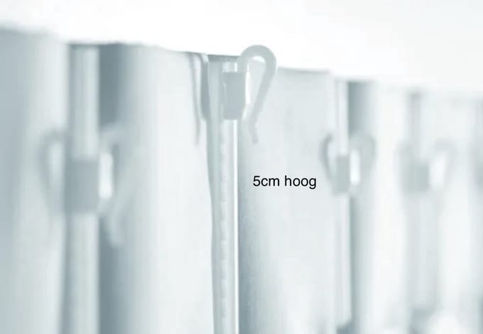 Gordijn haakjes verstelbare plastic inschuif gordijnhaak 5 cm 20 stuks -