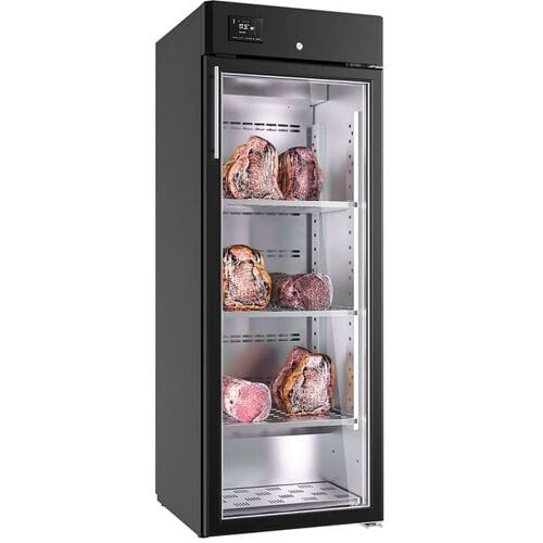 GGM Gastro Dry Aging Fleischreifeschrank - 600mm - 1 Glastür - Schwarz