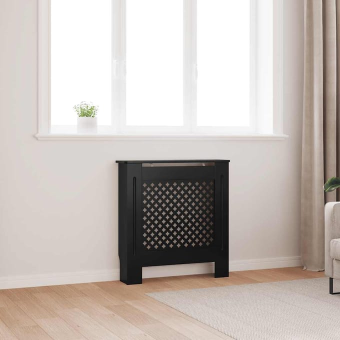 vidaXL Radiatorombouw 78 cm MDF zwart