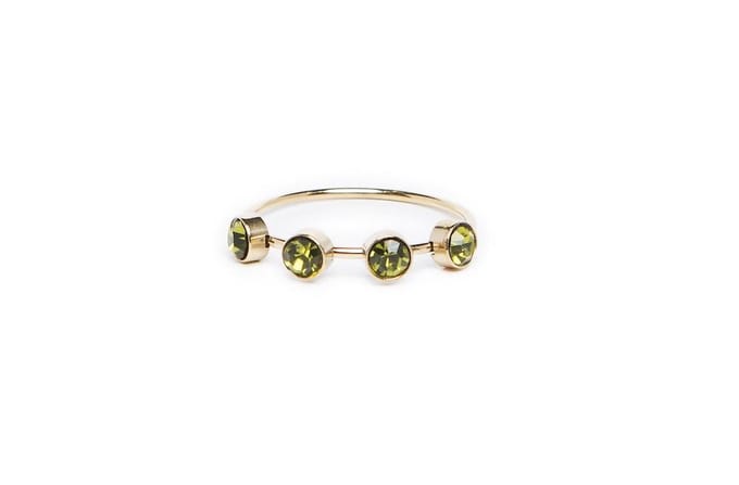 SILIS RING | GREEN STRASS | THE RING SMALL STRASS