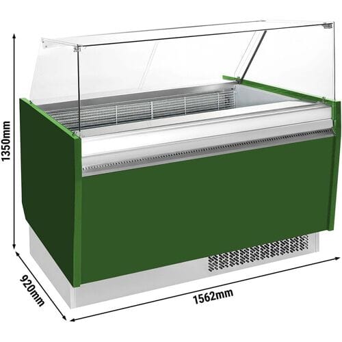 GGM Gastro Eistheke LIAM - 1560mm - Statisch - für 13+13x 5 Liter Eisbehälter - Grün Groen