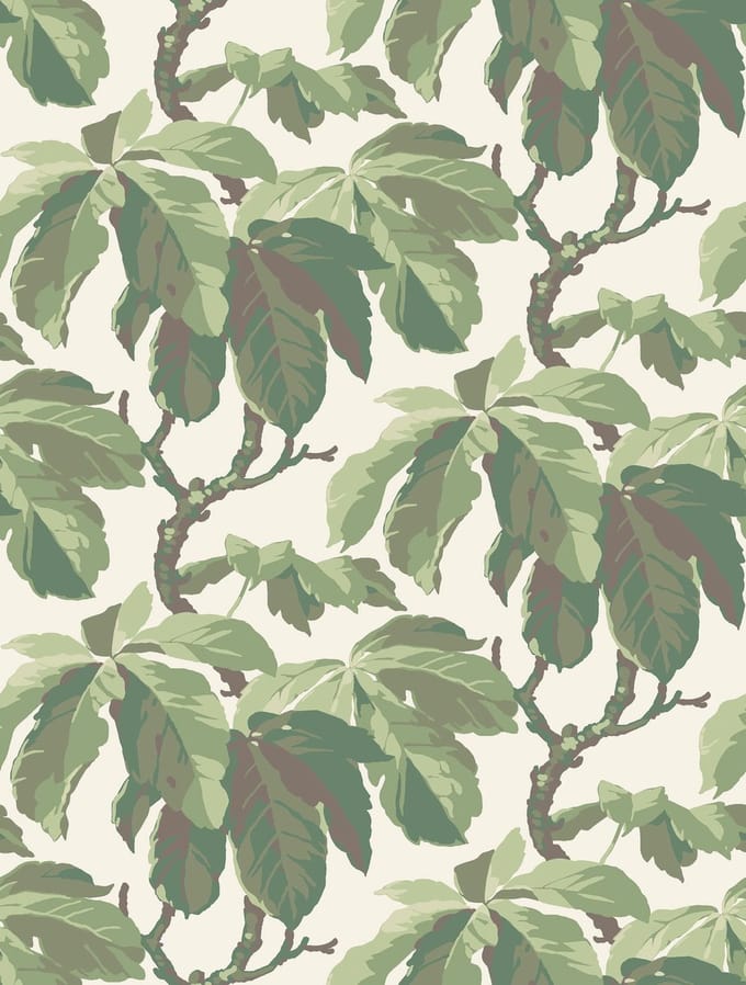 Boråstapeter Vliesbehang 4839 - New Heritage - Botanisch Groen - 53cm x 10.05m
