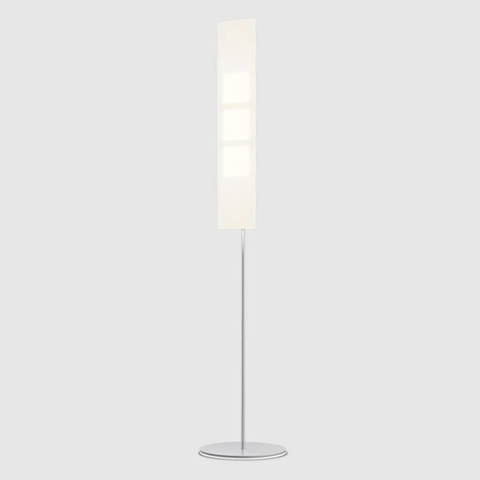 OMLED vloerlamp One f3l, roestvrij staal/zwart, OLED