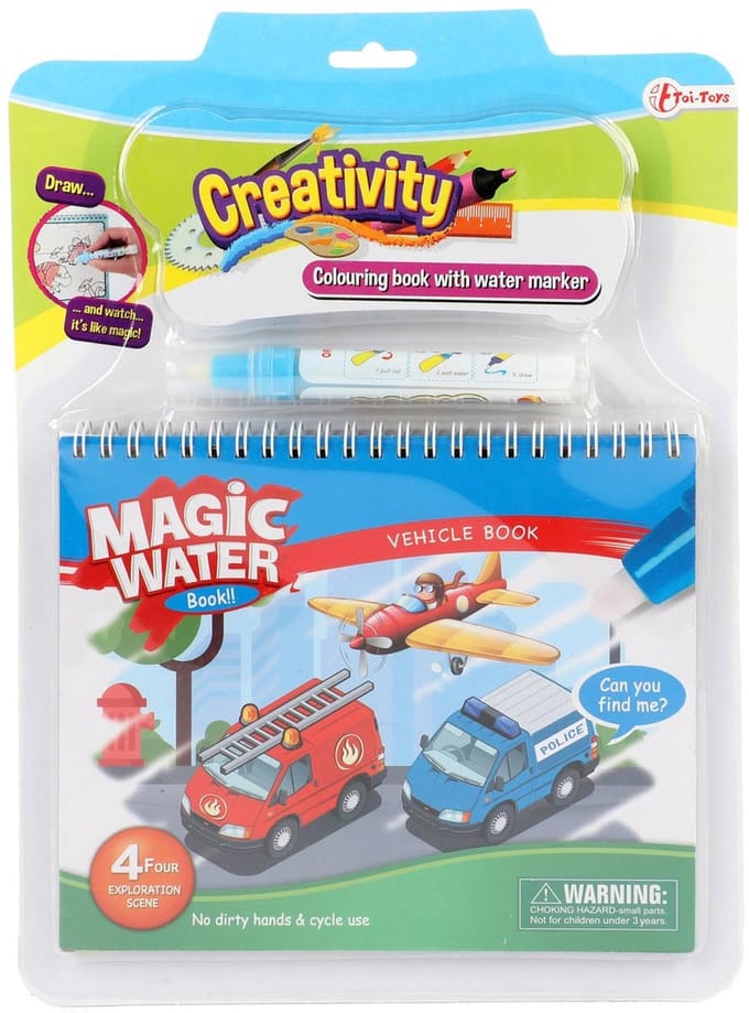 Toi-Toys Creativity Coloring with Water Vehicle with Marker