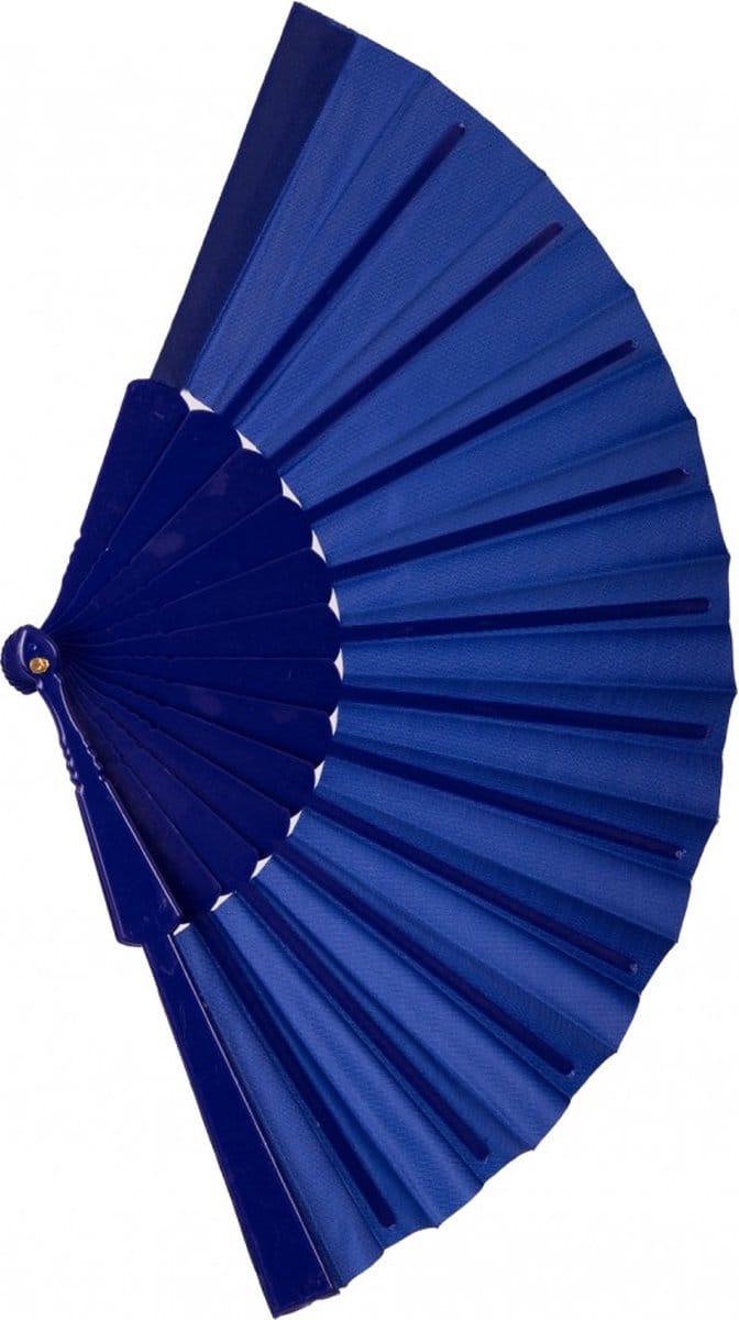 Waaier - Blauw - Verkleedaccessoire - Spaans - Festival - Een Stuk