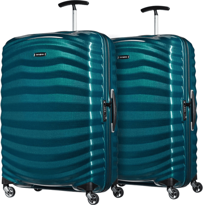 Samsonite Lite-Shock Spinner 75cm Duo Pack Petrol Blue