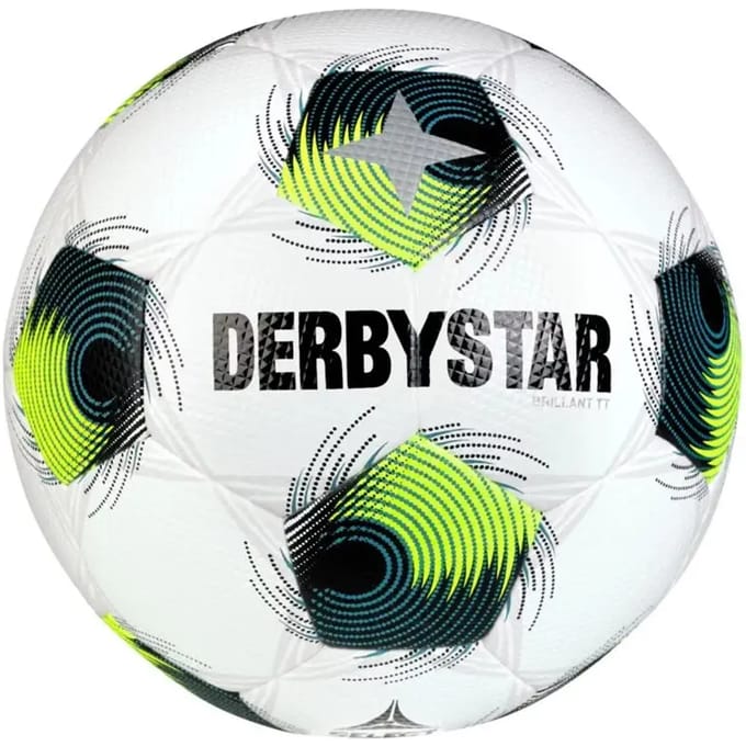 Derbystar Voetbal Brillant TT Wit geel groen Maat 5