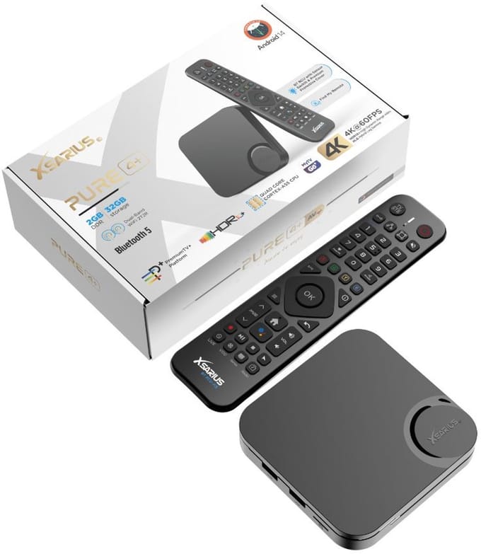 Xsarius Pure 4+ Streaming Box 4K UHD