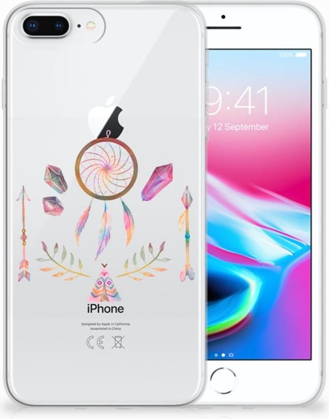Apple iPhone 7 Plus | 8 Plus Telefoonhoesje met Naam Boho Dreamcatcher