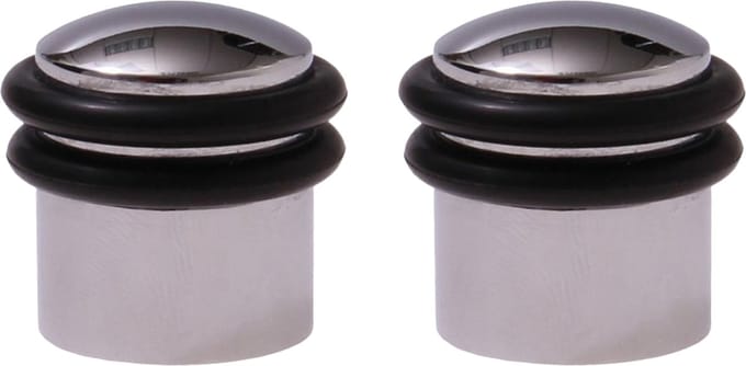 Protect-it Deurstopper/deurbuffer Triton - 2x - D30mm - inclusief schroeven - verchroomd