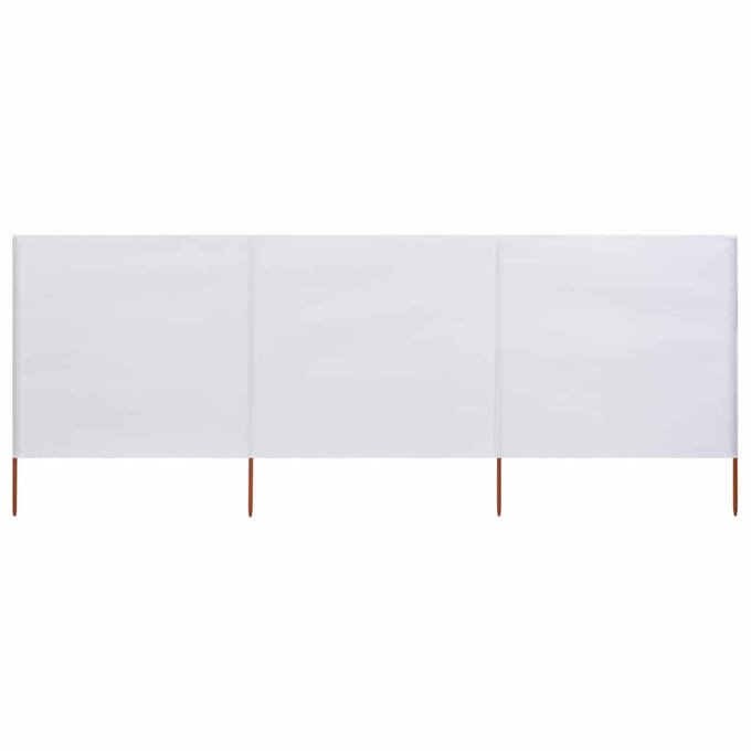 vidaXL - Windscherm - 3-panelen - 400x160 - cm - stof - zandwit