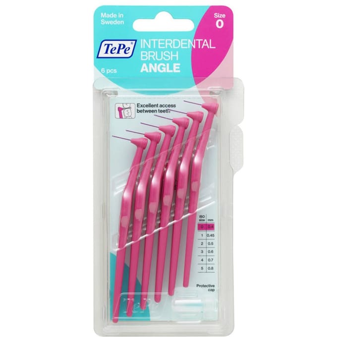 TePe Angle Interdentale Ragers Roze ISO maat 1  – 0,4 mm (6 stuks)