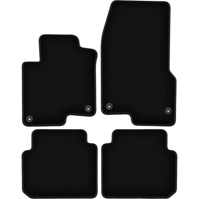BASIC zwarte veloursmatten voor: Smart ForFour I hatchback (2004-2007)