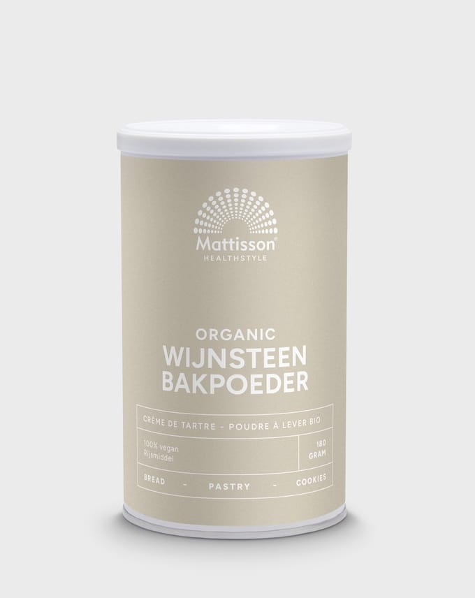 Mattisson - Biologische Wijnsteen Bakpoeder - 180 g