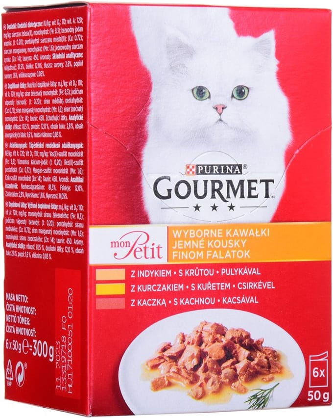 Kattenvoer Purina Gourmet Kip Pauw Eend 6 x 50 g