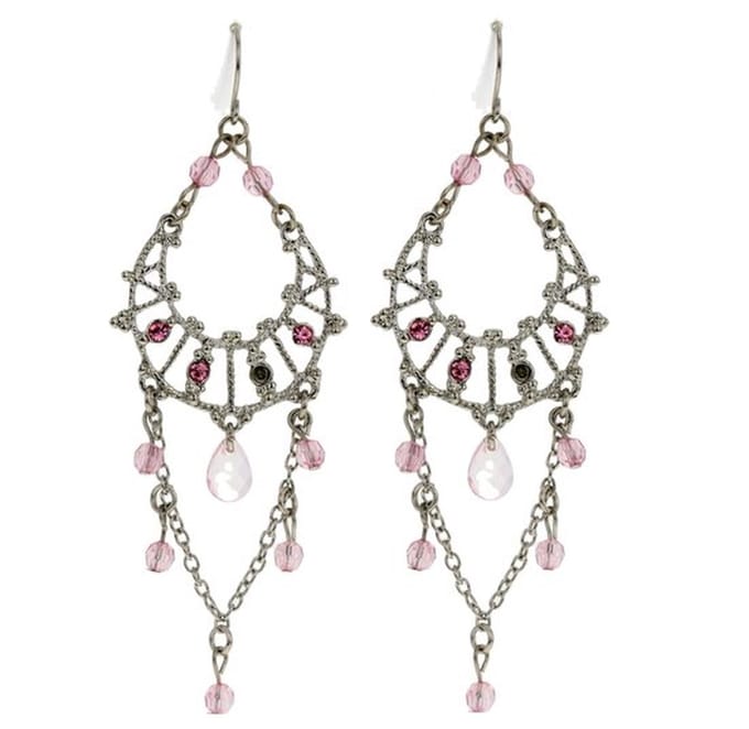 Behave - Oorbellen - Statement oorhangers dames - Roze accenten - 8 cm