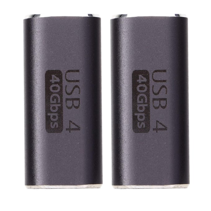 Type C naar Type C Adapter Vrouwelijk naar Vrouwelijk 40Gbps Gegevensoverdracht 100W Snel Opladen USB C Recht
