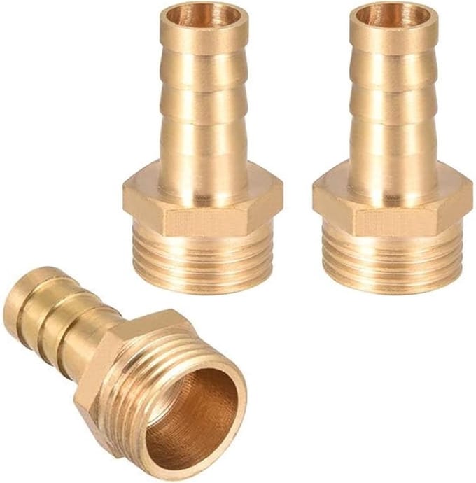 Adapter voor Messing Buis met 10mm Diameter en G3/8 Buitendraad voor Slangen en Leidingen