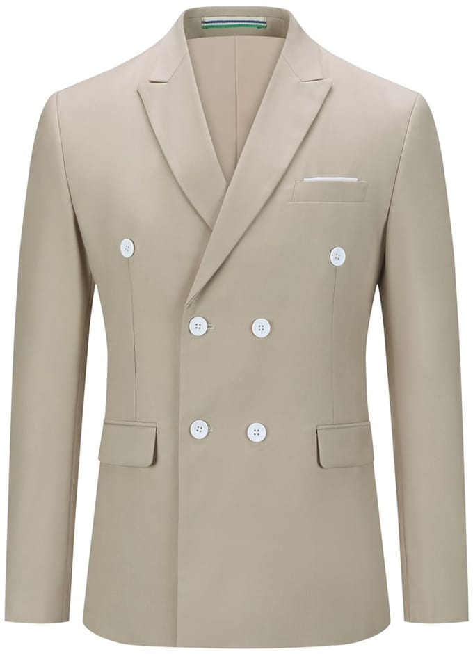 ALLTHEMEN Heren Blazer - Dubbelrijig - M
