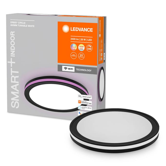 LEDVANCE SMART+ WiFi Orbis Circle CCT RGB zwart