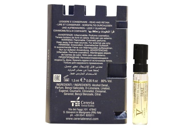 V Canto, Irae, Extrait De Parfum, Unisexe, 1,5 ml *Fiole