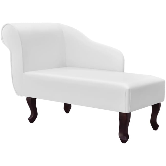 vidaXL - Chaise - longue - kunstleer - wit