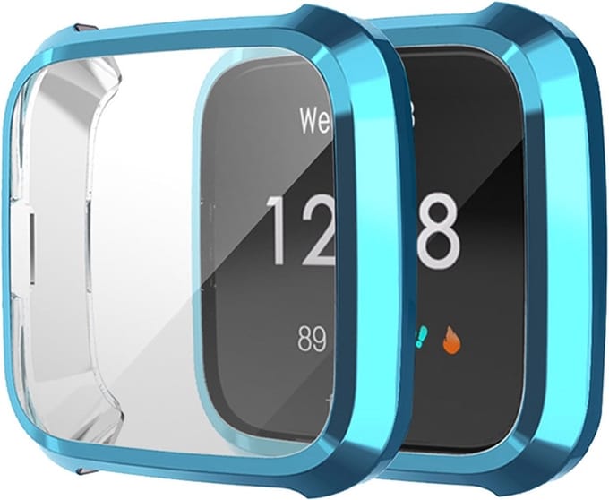 By Qubix - Geschikt voor fitbit Versa Lite Soft TPU case (volledig beschermd) - Blauw