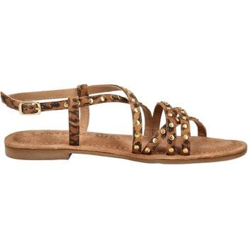 Lazamani - Tova Dames Sandalen Suede Leopard - Maat 37