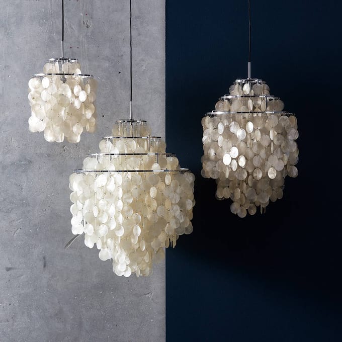 VERPAN hanglamp Fun 1DM, chroomkleurig, parelmoer
