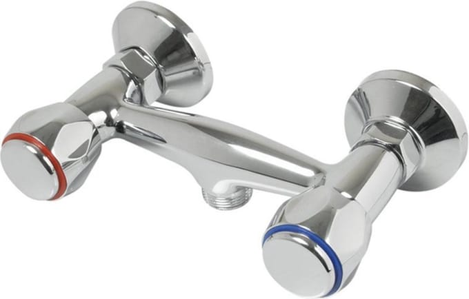 Plieger Solid douchekraan met koppelingen chroom