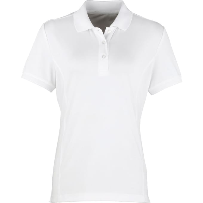 Premier Dames/dames Coolchecker korte mouw Pique Polo T-Shirt (Wit)