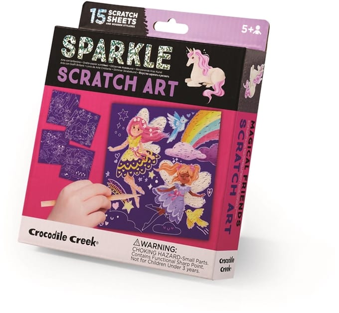 Crocodile Creek Sparkle Scratch Art/Magical Friends