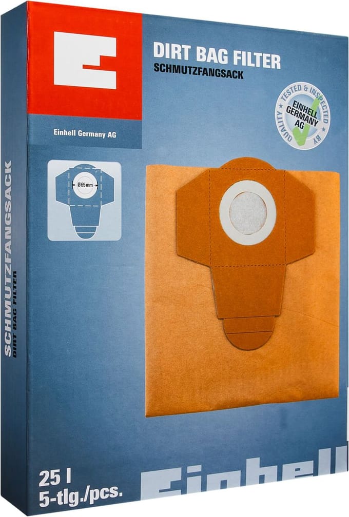 Einhell Wet/Dry Vacuum Cleaner Access. Dirt Bag Filter 25l (5 pcs.)
