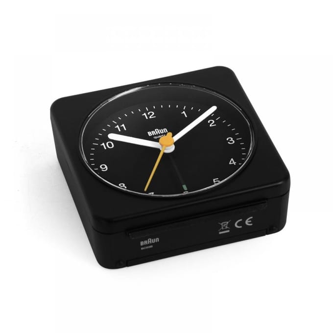 Braun BC03B - Wekker - Analoog - Vierkant - Alarm - Zwart