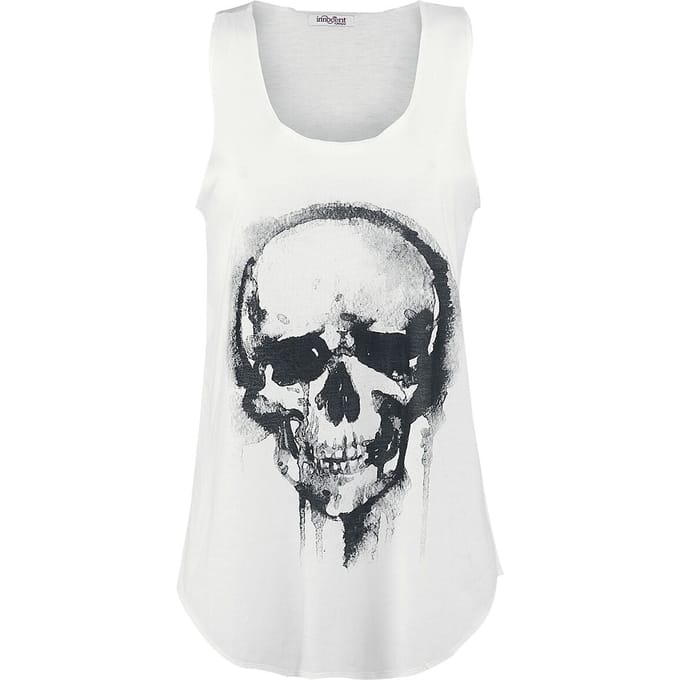 Innocent Top - Skull - S tot L - voor Vrouwen - gebroken wit