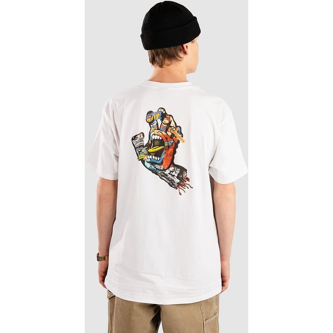 Santa Cruz Collage Hand T-Shirt wit