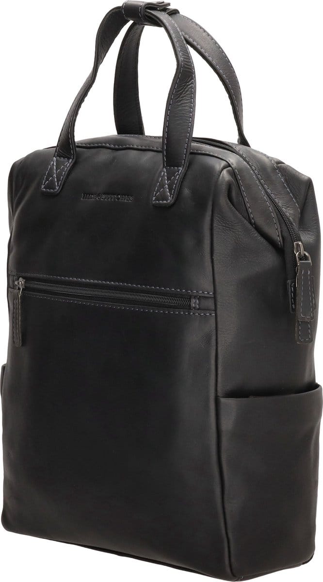 Hide & Stitches Japura Rugzak tablet - 100% Leer - Zwart