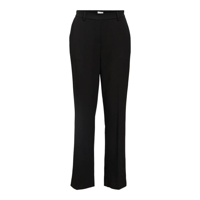 Object zwarte dames broek   Straight fit   Steekzakken   Elastische boord   Duurzaam   Regular waist Zwart 38/32